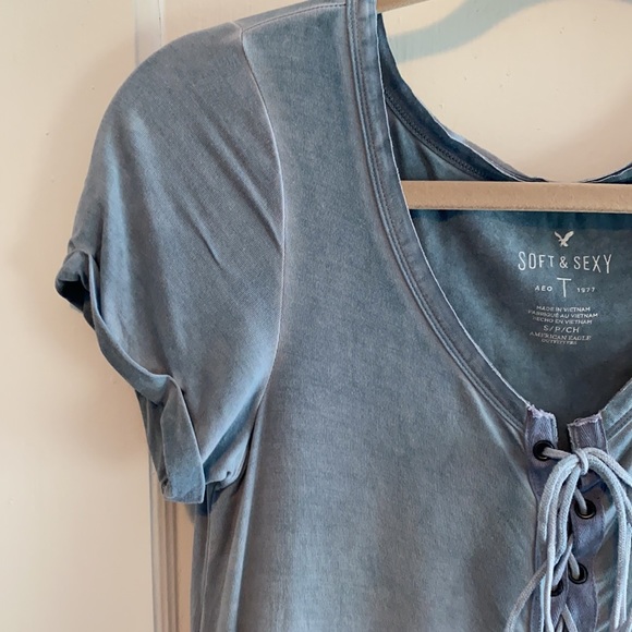 American Eagle Tie Up T-Shirt - Picture 5 of 7